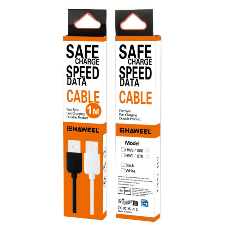 HAWEEL 1m High Speed 35 Cores Micro USB to USB Data Sync Charging Cable(Black) by bashfashion