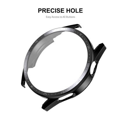 For Huawei Watch GT 3 46mm ENKAY Matte PC Frame + Tempered Glass Protector Case With Scale(Silver) by ENKAY