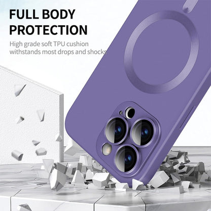 For iPhone 15 Pro Max ENKAY MagSafe Matte TPU Phone Case with Lens Film(Purple) by ENKAY
