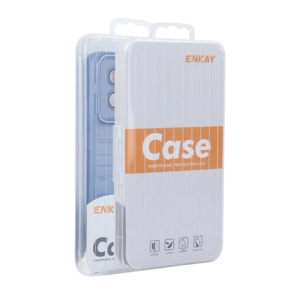 For iPhone 16 Pro Max ENKAY Hat-Prince Translucent Matte TPU Phone Case with Lens Film(Blue) by ENKAY