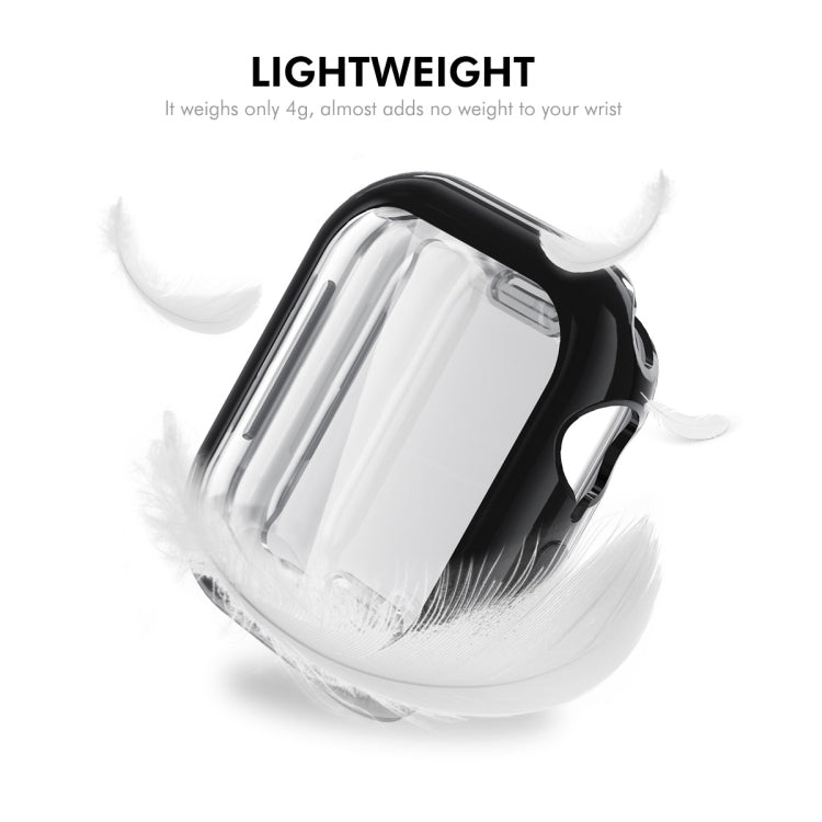 For Apple Watch Series 11 / 10 46mm ENKAY Hat-Prince Electroplated Soft TPU Case with Screen Film(Dark Blue) by ENKAY