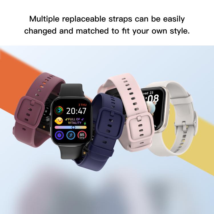 Q23 Pro 1.83 inch Color Screen IP68 Waterproof Bluetooth Call Smart Watch, Support Health Monitoring(Wine Red) by bashfashion