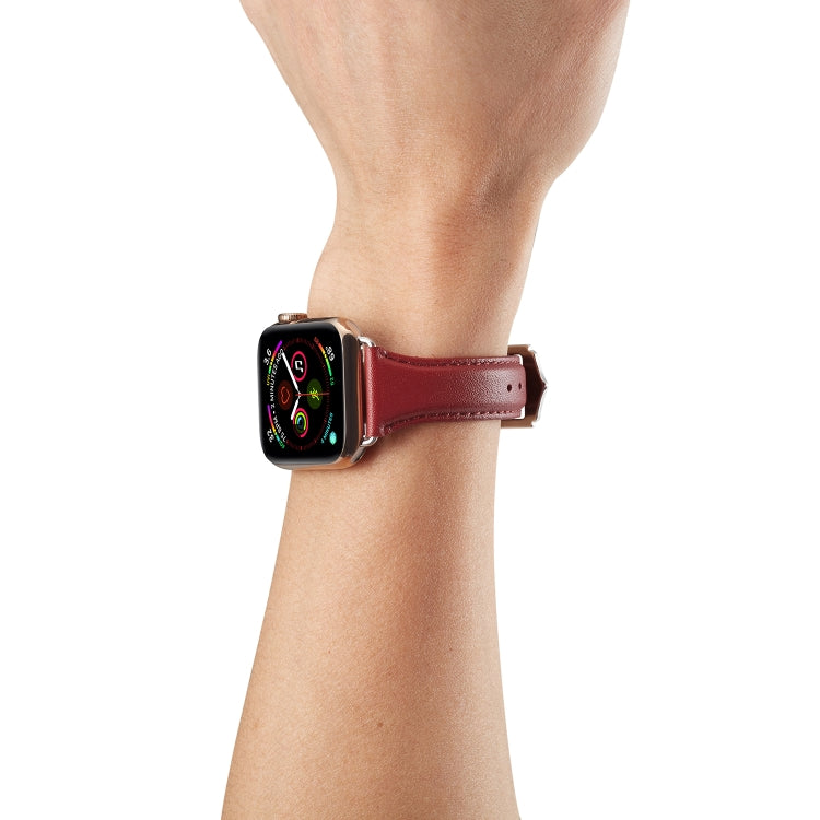 For Apple Watch 3 / 2 / 1 Generations 38mm Universal Thin Leather Strap(Crazy Horse Brown) by bashfashion