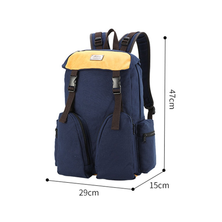 B0031 Mori Color Matching Backpack Wear-Resistant And Scratch-Resistant Computer Bag(Coffee) by bashfashion
