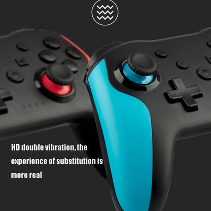 NS009 6-Axis Vibration Burst Wireless Bluetooth Gamepad For Switch Pro(Black Green Purple) by bashfashion
