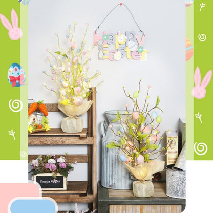 Easter LED Lights Colorful Egg Decorative Tree(3) by bashfashion