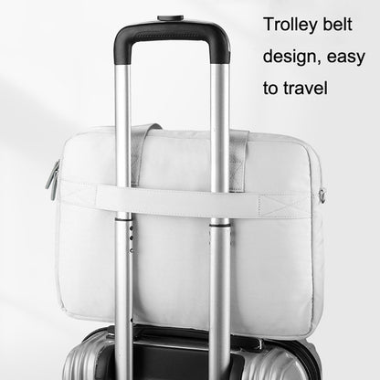 15.6 inch Computer Handheld Messenger Bag For Apple MacBook / Huawei / Xiaomi / Basne(Ladder hand gray+gray PU power package) by bashfashion