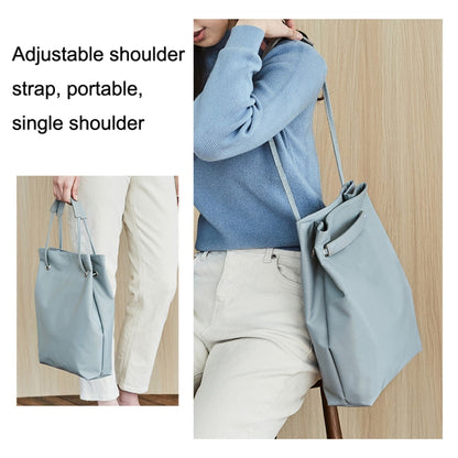 For Apple Macbook Shoulder / Handheld / Messenger Computer Bag, Size: Large(Lake blue+gray PU Power Bag) by bashfashion