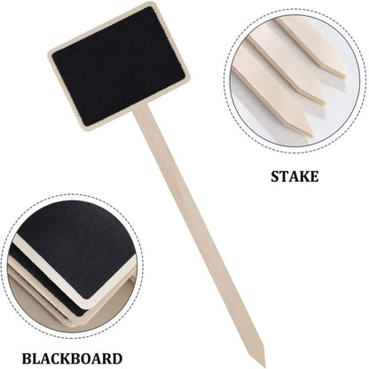 ZX507 10pcs Wooden Plug-in DIY Message Board Mini Plant Name Tags Desktop Display Board(18cm Length) by bashfashion