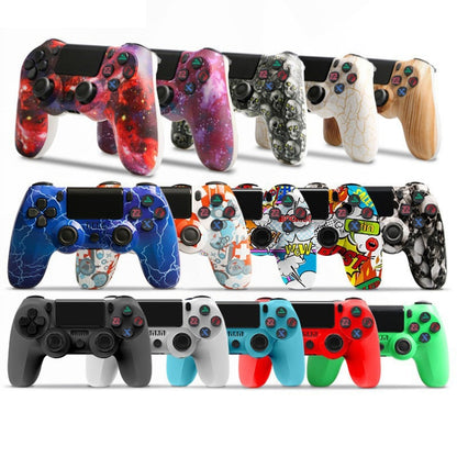 For PS4 Wireless Bluetooth Game Controller With Light Strip Dual Vibration Game Handle(Line) by bashfashion