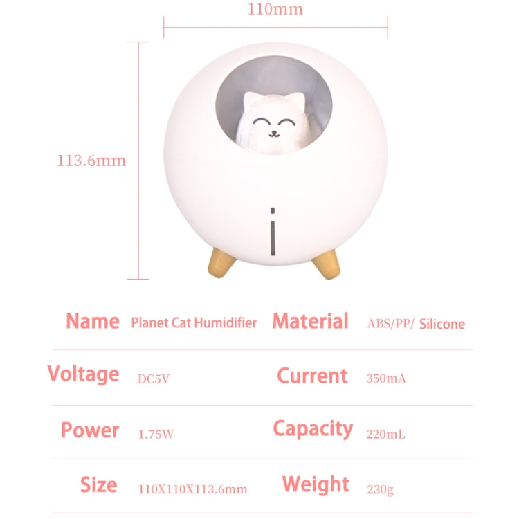 WT-TX5 USB Direct Insert Version Humidifier Mini Planet Cat Desktop Purifier(Green) by bashfashion