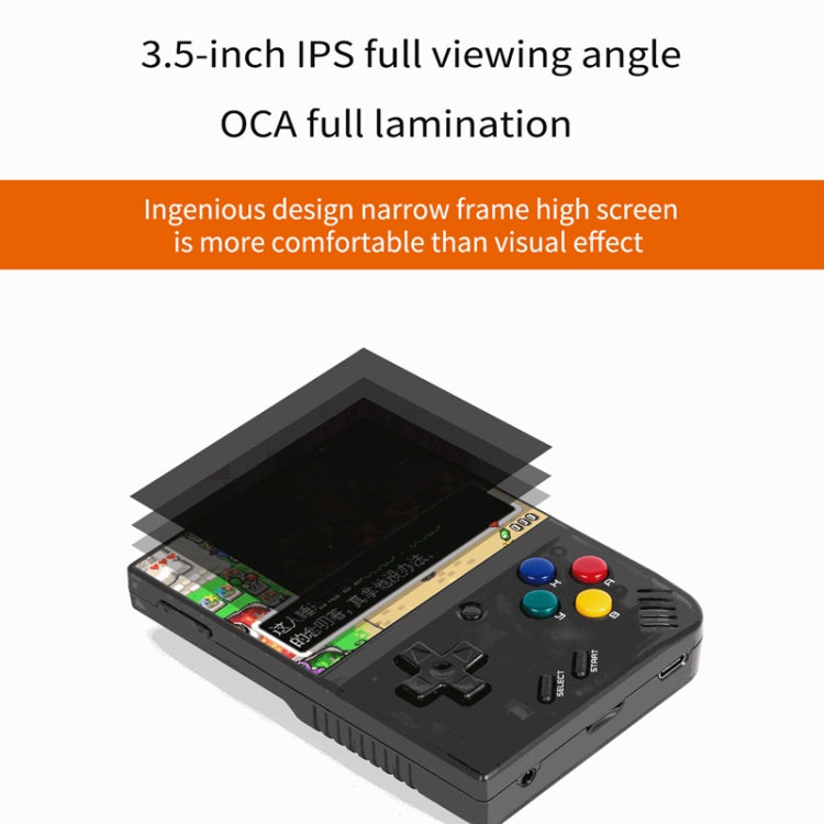 Miyoo Mini Plus 3.5 Inch IPS Screen Retro Handheld Game Console 32GB 9K Games(White) by bashfashion