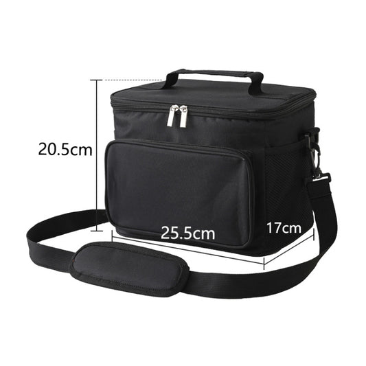 10L Waterproof Oxford Cloth Picnic Bag Outdoor Ice Pack Thickened Portable Insulation Bag(Black) by bashfashion