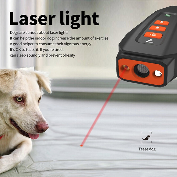 LED Flashing Light Handheld Ultrasonic Bark Arrester Frequency Conversion Dog Training Device(Dark Gray) by bashfashion