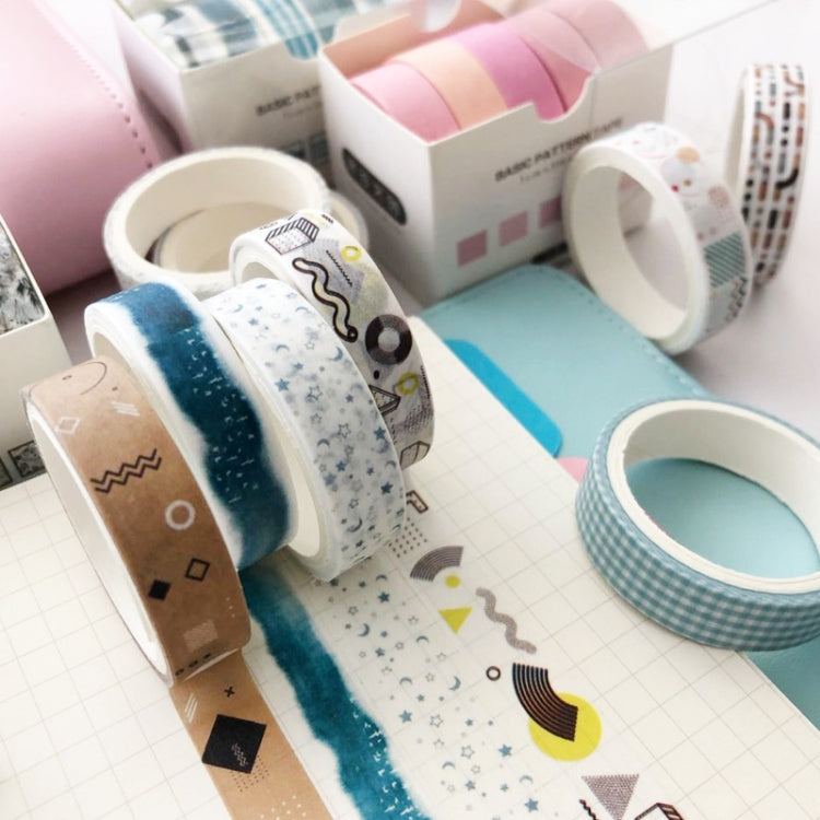 5rolls /Box 3m Washi DIY Decoration Handbook Tape Set, Color: Point and Line by bashfashion