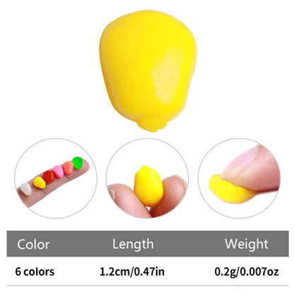 50pcs /Pack HENGJIA SO183 Floating Water Corn Soft Bait Plastic Lua Dummy Lures(Luminous Color) by HENGJIA