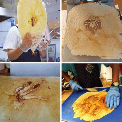 Japanese Paper Thin Seafood Cracker Pancake Machine UK Plug 220V 2800W by bashfashion