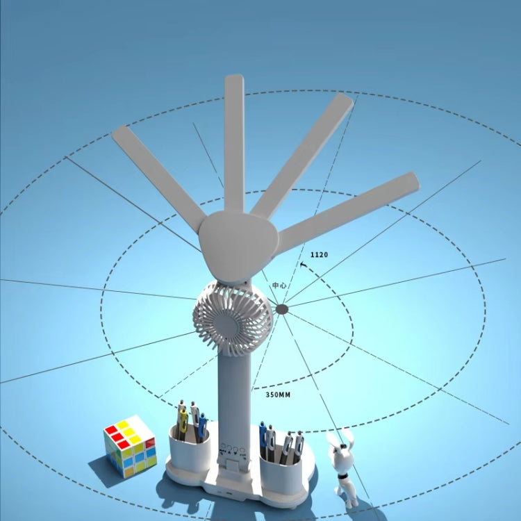 4-head Desk Lamp Foldable Reading Lamp 3-gear Color Adjustment, Spec: Plug-in Clock Model by bashfashion