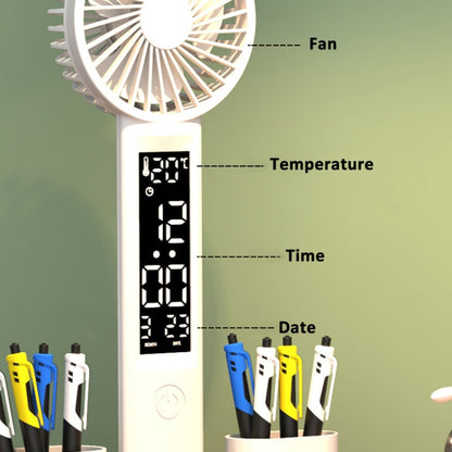 Charging Model 3200mAH With Clock Round Desk Lamp Study Reading Folding Smart Bedside Eye Protection Lamp by bashfashion