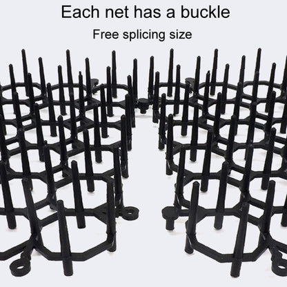 12pcs / Box Anti-Cats Barbed Spike Net Mat Sofas Gate Garden Cats Repellent Tool, Style: With 4 Screws(Black) by bashfashion