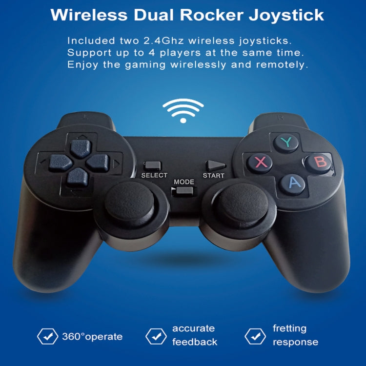 W8PRO 64G Dual System HD Wireless Joystick Retro Gaming Console With 36000+ Games EU Plug by bashfashion