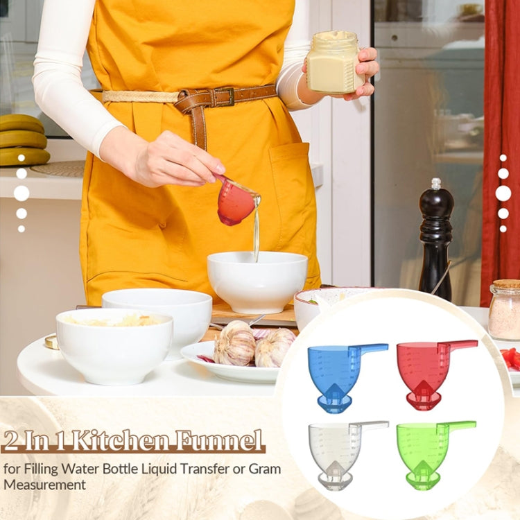 Convenient Measuring Scoop Overflow-proof Funnel Multifunctional Water Bottle Scoop(Red) by bashfashion