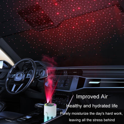 280ml Star Projection Light Humidifier USB Car Diffuser Humidifier Household Hydrating Atomizer, Color: Rotating White by bashfashion