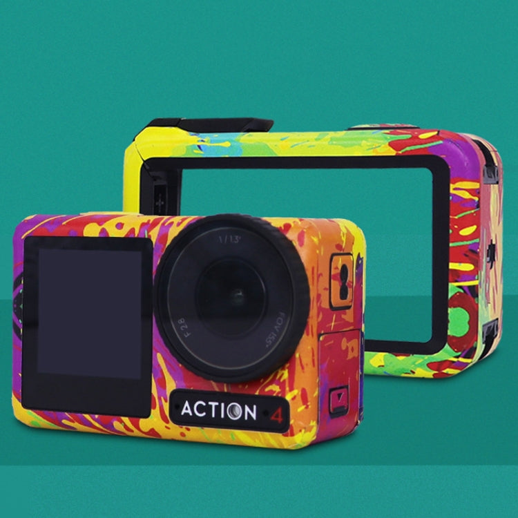 For DJI Action 4 Motion Camera Stickers All Inclusive Photo Frame Color Changing Stickers Accessories, Style: AC4-08 Circuit White by bashfashion
