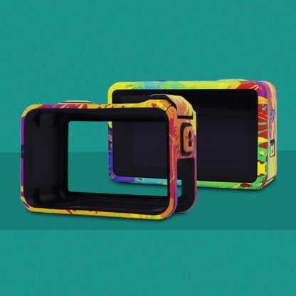 For DJI Action 4 Motion Camera Stickers All Inclusive Photo Frame Color Changing Stickers Accessories, Style: AC4-10 Circuit Dark Gold by bashfashion