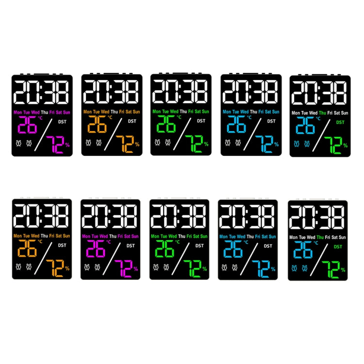 Multifunctional Temperature / Humidity Display Electronic Alarm Clock, Color: Green White by bashfashion