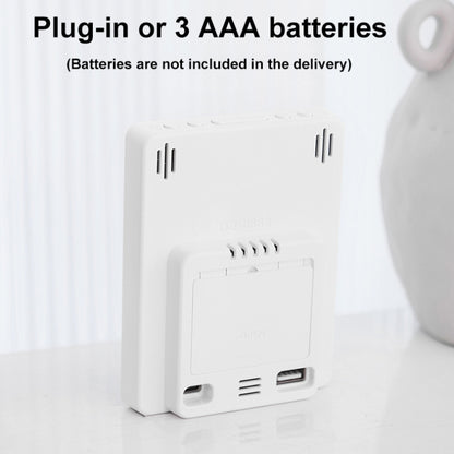 Multifunctional Temperature / Humidity Display Electronic Alarm Clock, Color: Three-color Black by bashfashion