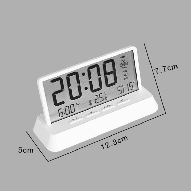 Multifunctional Temperature / Date Display Electronic Alarm Clock(White Transparent) by bashfashion