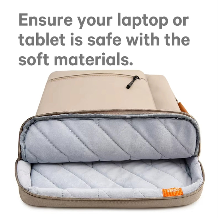 BANGE BG-6802 Laptop Bag Notebook Protective Case, Color: Khaki Large by BANGE