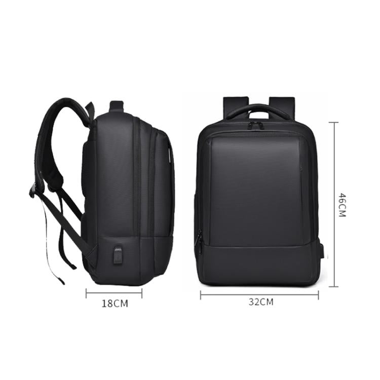 OUMANTU 2103 Large Capacity Multi-Compartment Waterproof Laptop Backpack With USB Port(Blue) by OUMANTU