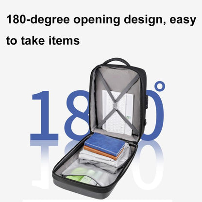 OUMANTU 966 Large-Capacity Waterproof Three-Dimensional Password Lock Laptop Backpack(Gray) by OUMANTU