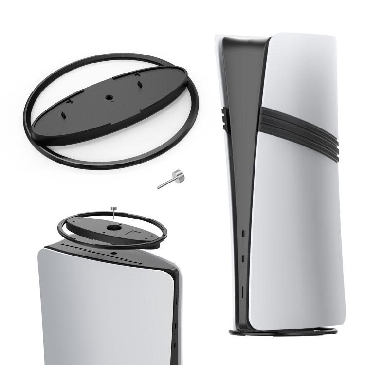 For PS5 / PS5 Slim / PS5 Pro Game Console Desktop Vertical Stand Non-Slip Base(Black) by bashfashion