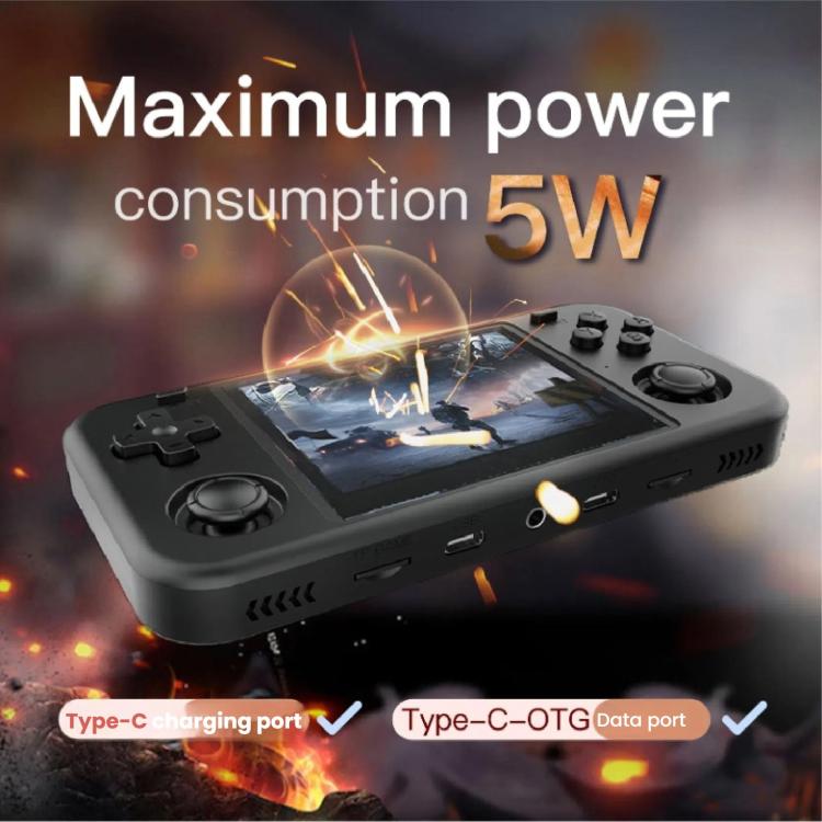 O30S 3.5-inch IPS Screen Open Source Handheld Game Console Linux System, Memory: 64G(White) by bashfashion