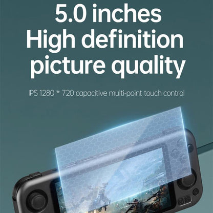 CB408 4.7-inch Touch Screen Handheld Game Console Supports WiFi Android 11 +Linux System 128G(Gray) by bashfashion