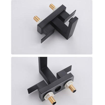 Dual Handle Two-Hole Bathroom Sink Faucet for Undermount Basin Separate Hot/Cold Water Controls, Spec: Brushed YH068 by bashfashion