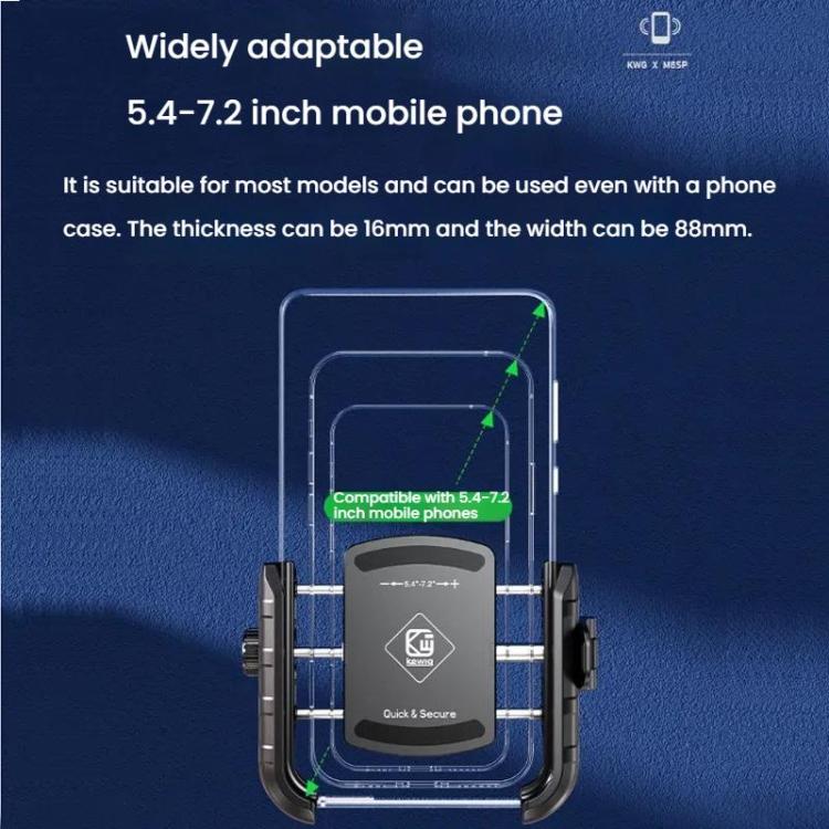 Kewig Motorcycle Bicycle Non-Blocking Mobile Phone Camera Navigation Bracket(M8SP-C3) by Kewig