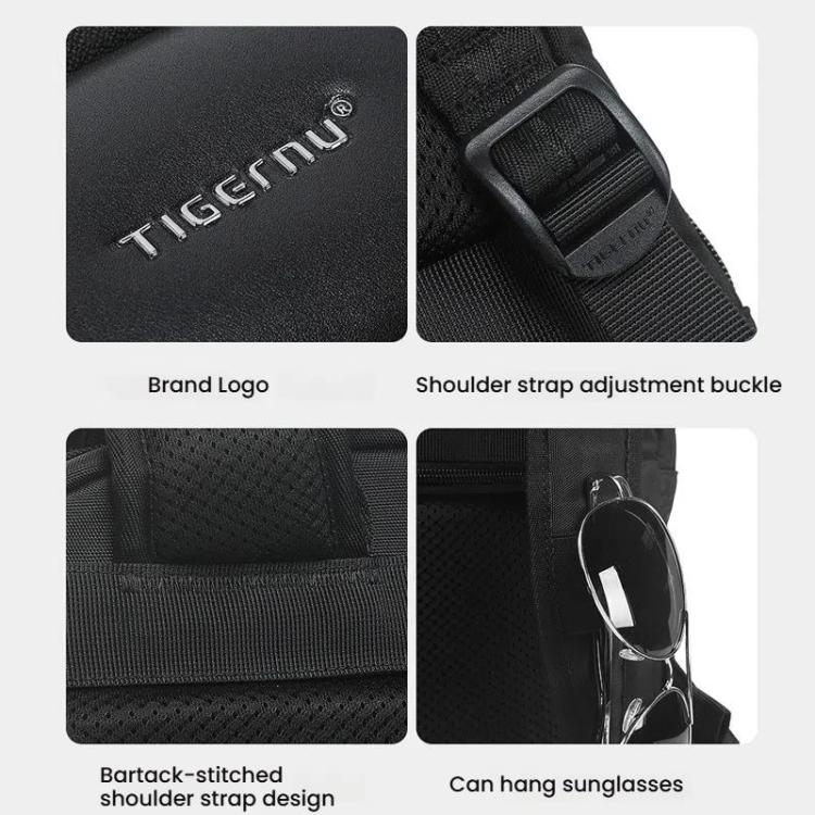 Tigernu T-B9121 17 Inch Men Expandable Waterproof Lightweight Laptop Backpack With Floating Zipper by Tigernu