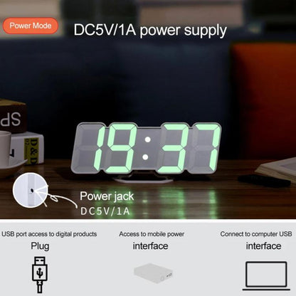 RGB Color Changing 3D Digital Clock With Voice Control, Adjustable Brightness, Temperature Display & Remote, Spec: Upgraded Humidity Black by bashfashion