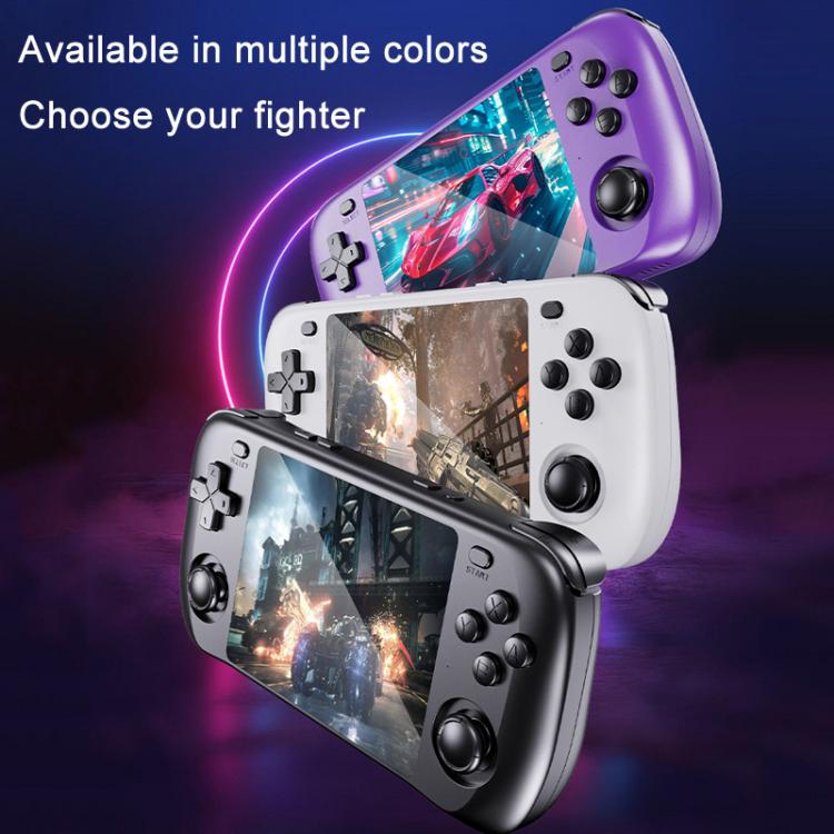 H36S 3.5 Inch IPS HD Screen Retro PSP Game Console Linux System GBA Handheld Video Game Console, Memory: 64G(Purple) by bashfashion