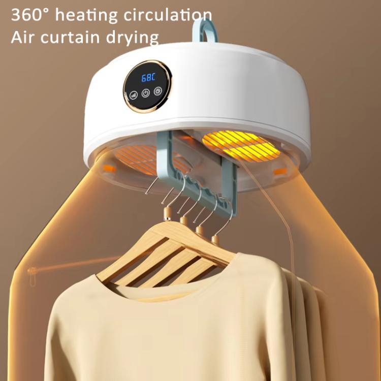 600W Smart Touch Control Foldable Clothes Dryer Portable Laundry Dry Machine with LED Display, Adjustable Temperature & Timer US Plug by bashfashion