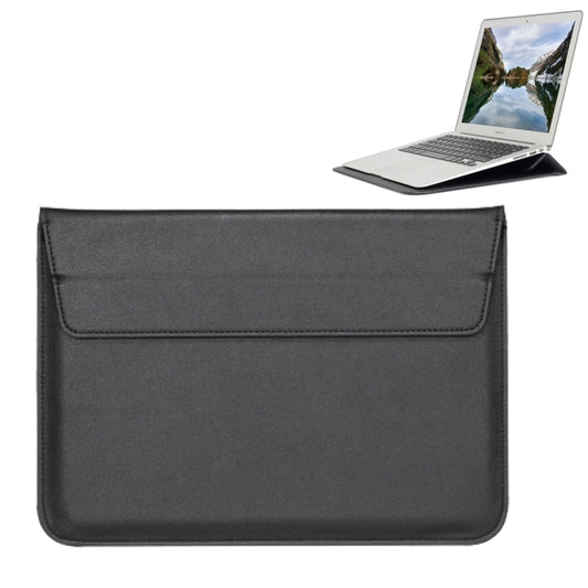Universal Envelope Style PU Leather Case with Holder for Ultrathin Notebook Tablet PC 15.4 inch, Size: 39x28x1.5cm(Black) by bashfashion
